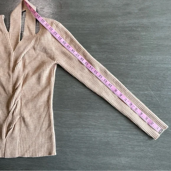 Catherine Malandrino Knit Sweater Top S Beige Tan Brown - Picture 9 of 9